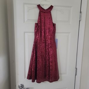 Red Sequin Dress